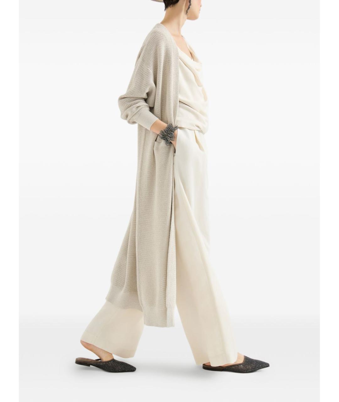 BRUNELLO CUCINELLI Бежевый хлопковый кардиган, фото 3