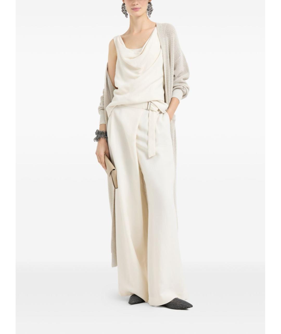 BRUNELLO CUCINELLI Бежевый хлопковый кардиган, фото 4