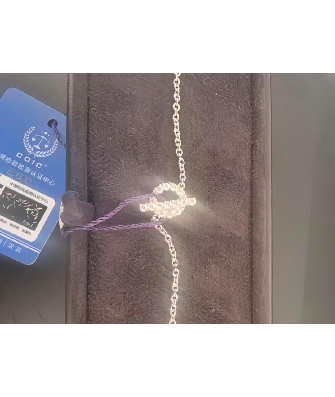 HERMES Серебрянный браслет из белого золота, фото 3