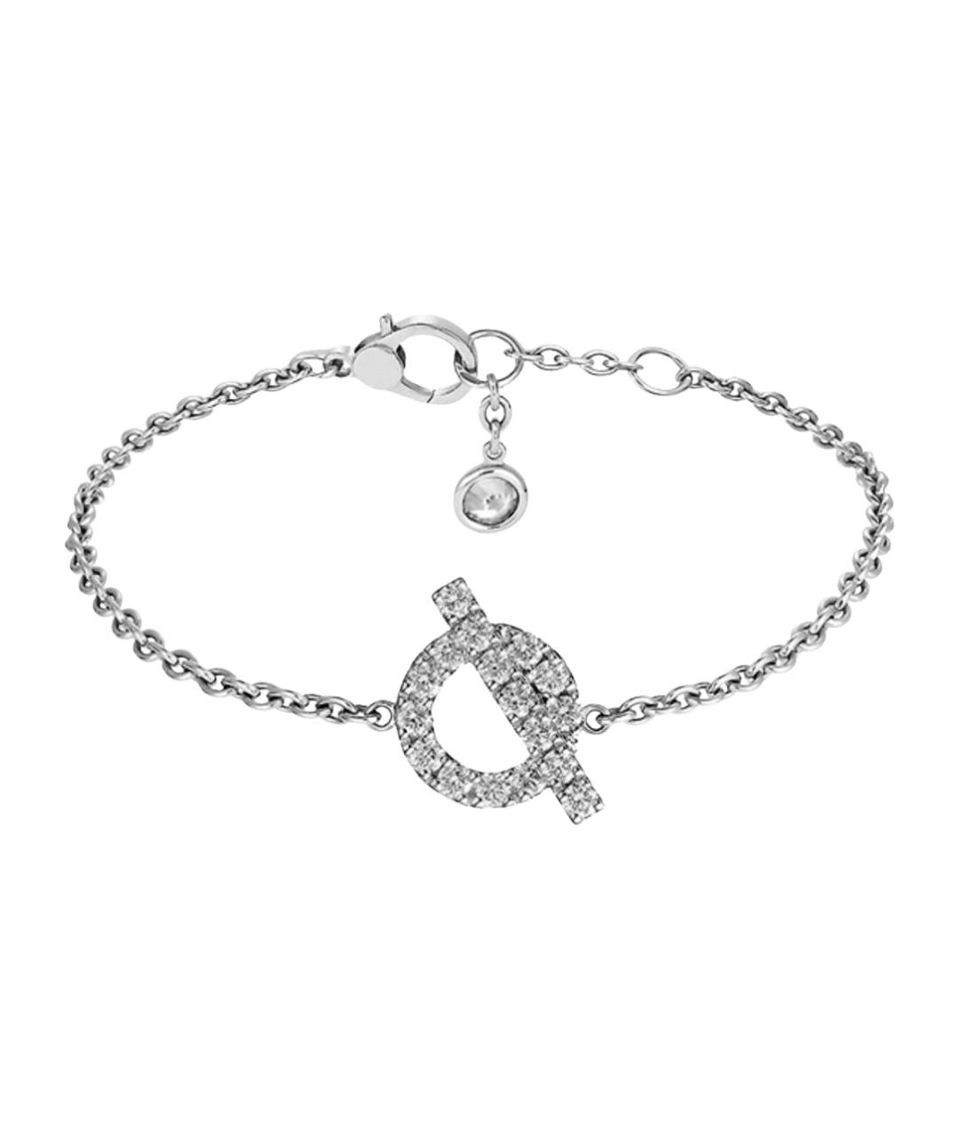 HERMES Серебрянный браслет из белого золота, фото 1