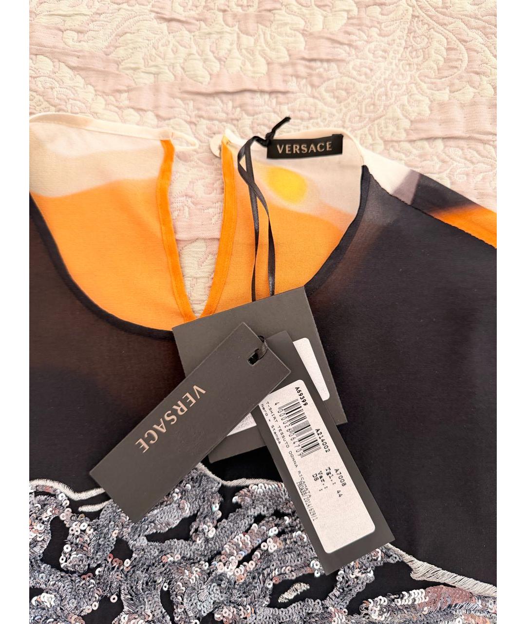 VERSACE Мульти шелковая блузы, фото 3