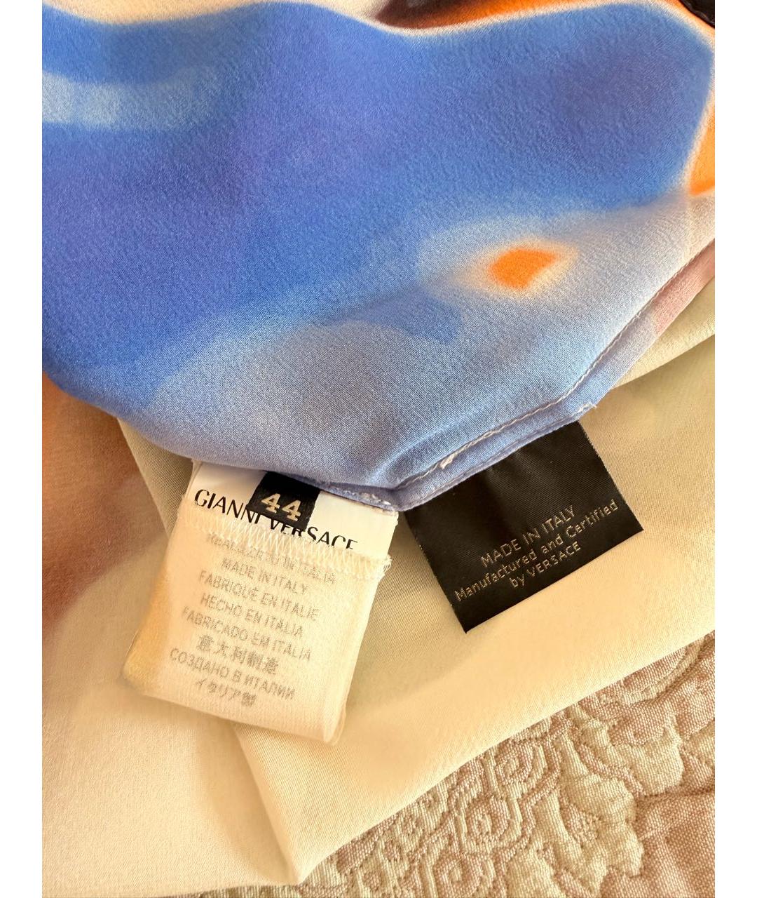 VERSACE Мульти шелковая блузы, фото 6