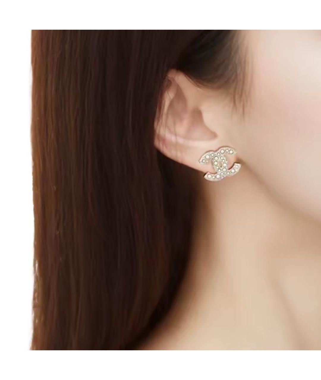 CHANEL Золотые серьги, фото 2