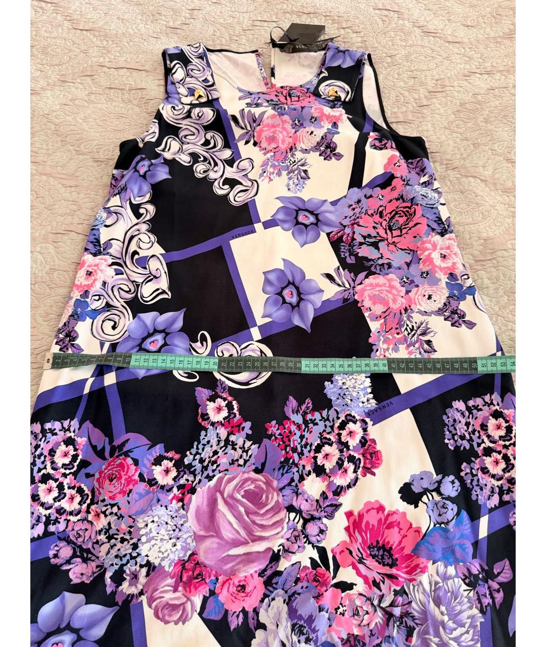 VERSACE Мульти вискозное повседневное платье, фото 8