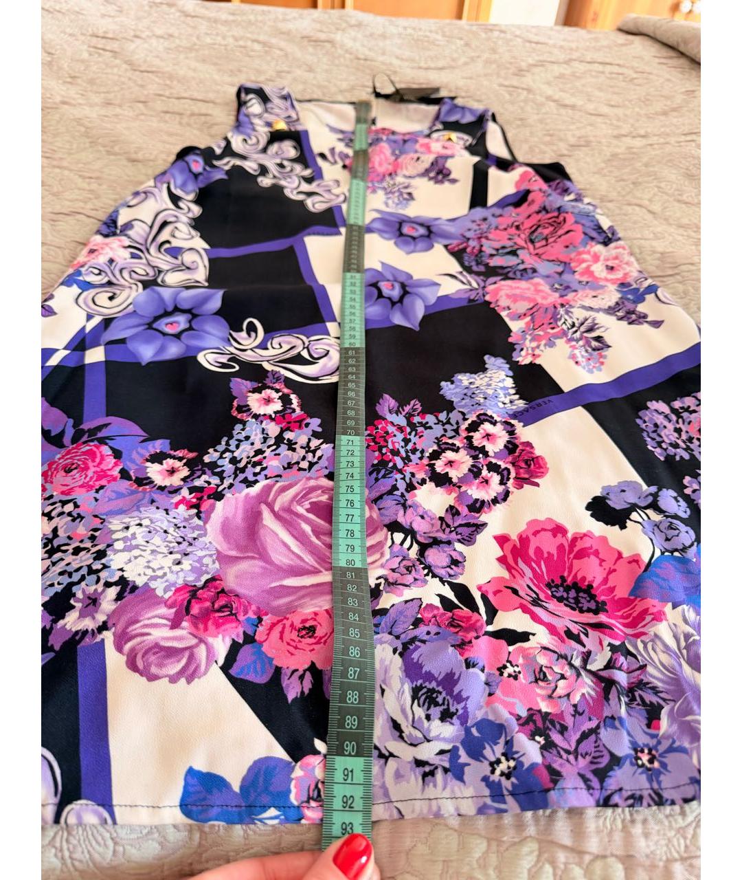 VERSACE Мульти вискозное повседневное платье, фото 6