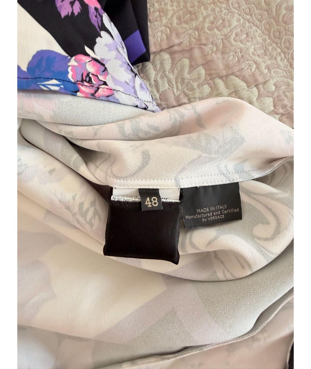 VERSACE Мульти вискозное повседневное платье, фото 4