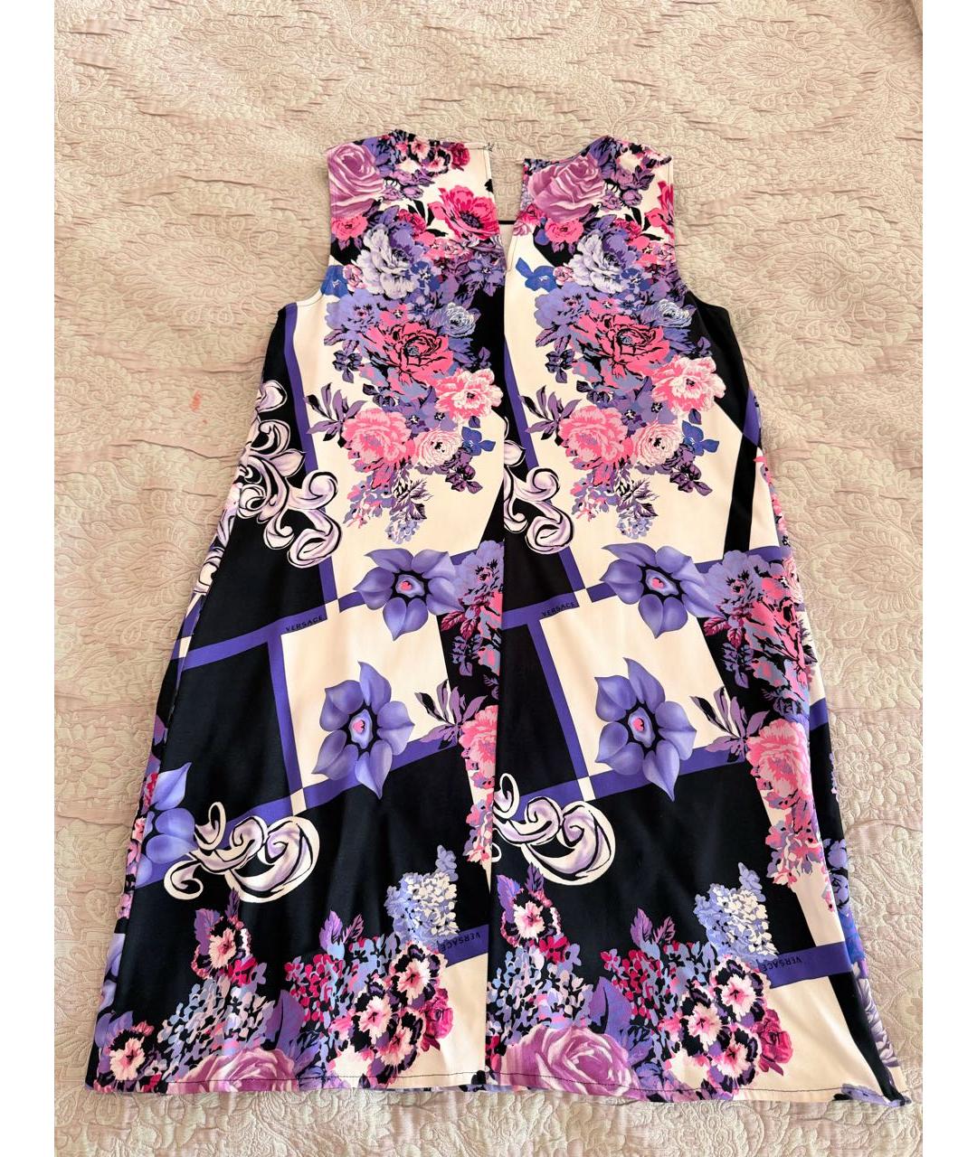 VERSACE Мульти вискозное повседневное платье, фото 2