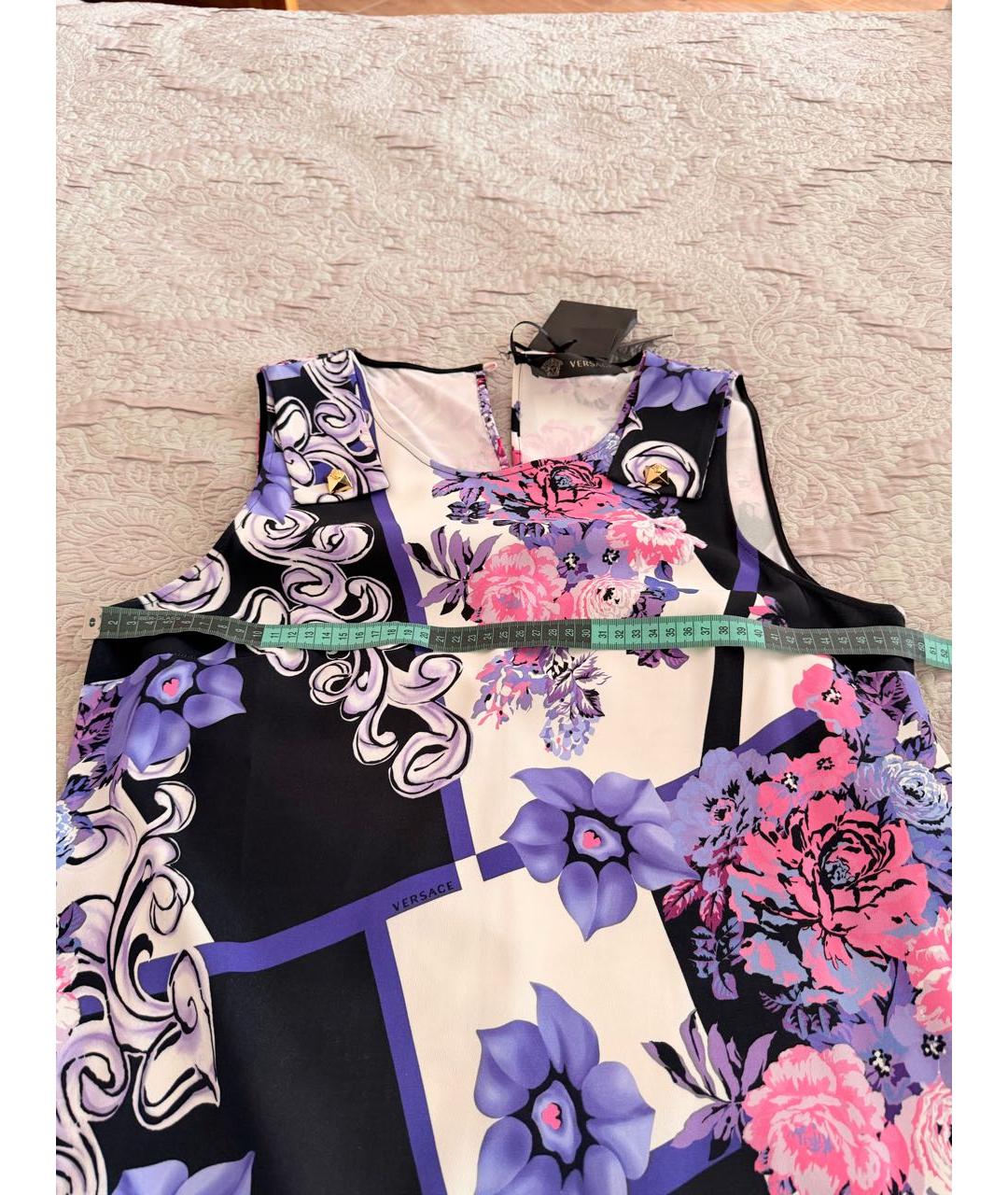 VERSACE Мульти вискозное повседневное платье, фото 7