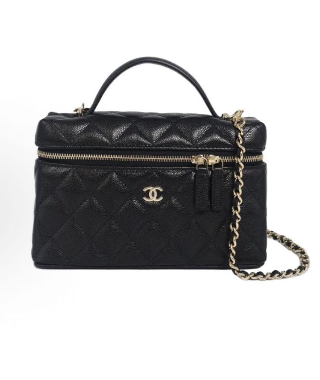 CHANEL Черная кожаная сумка через плечо, фото 5
