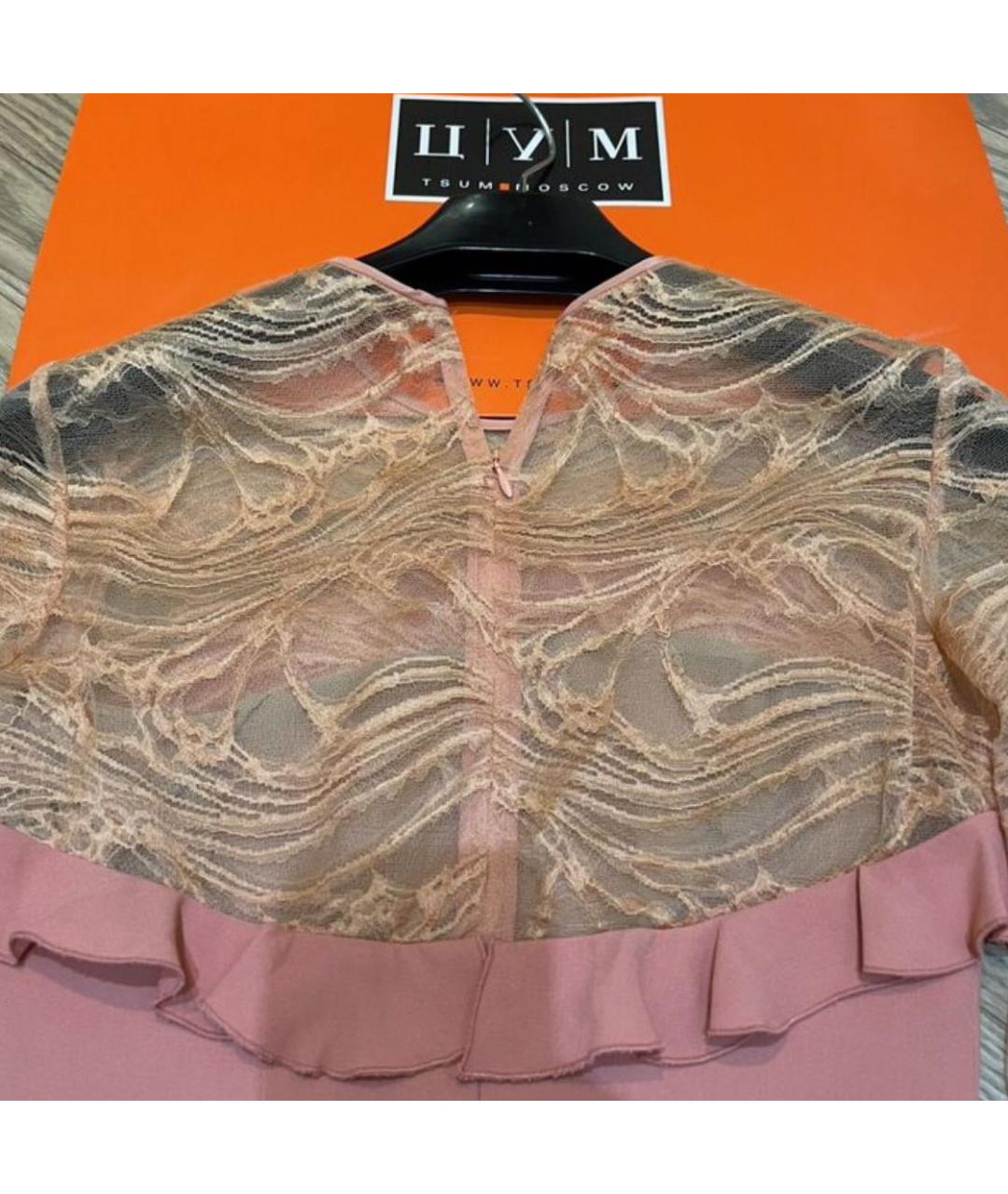 ELIE SAAB Коралловое вискозное коктейльное платье, фото 4