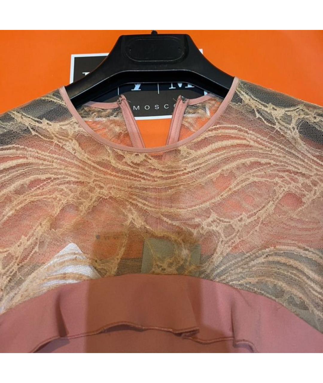 ELIE SAAB Коралловое вискозное коктейльное платье, фото 5