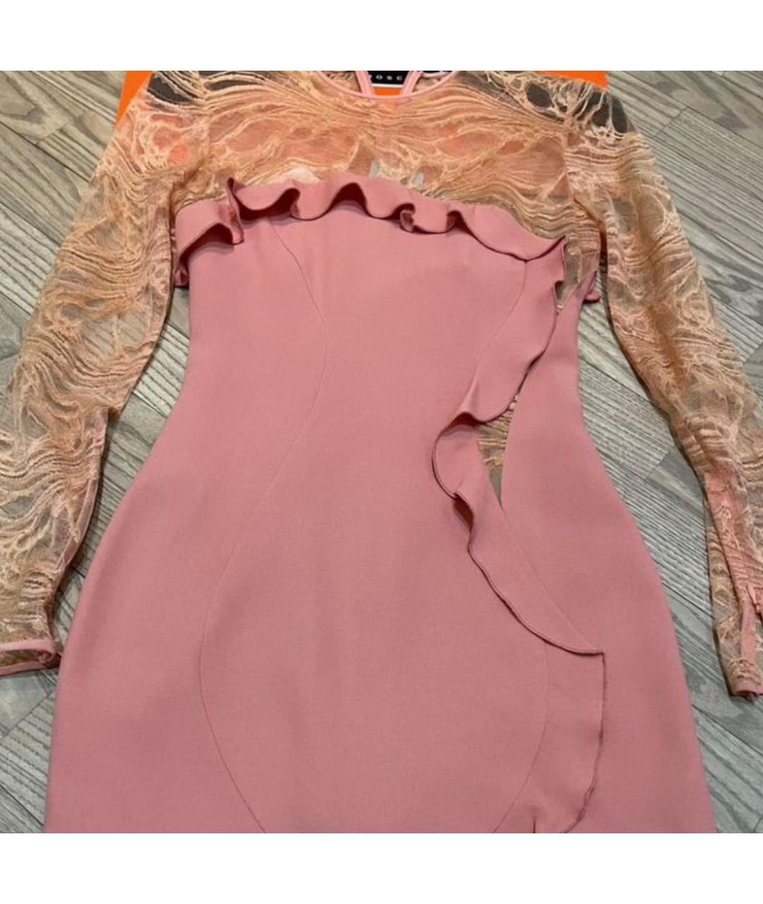 ELIE SAAB Коралловое вискозное коктейльное платье, фото 3