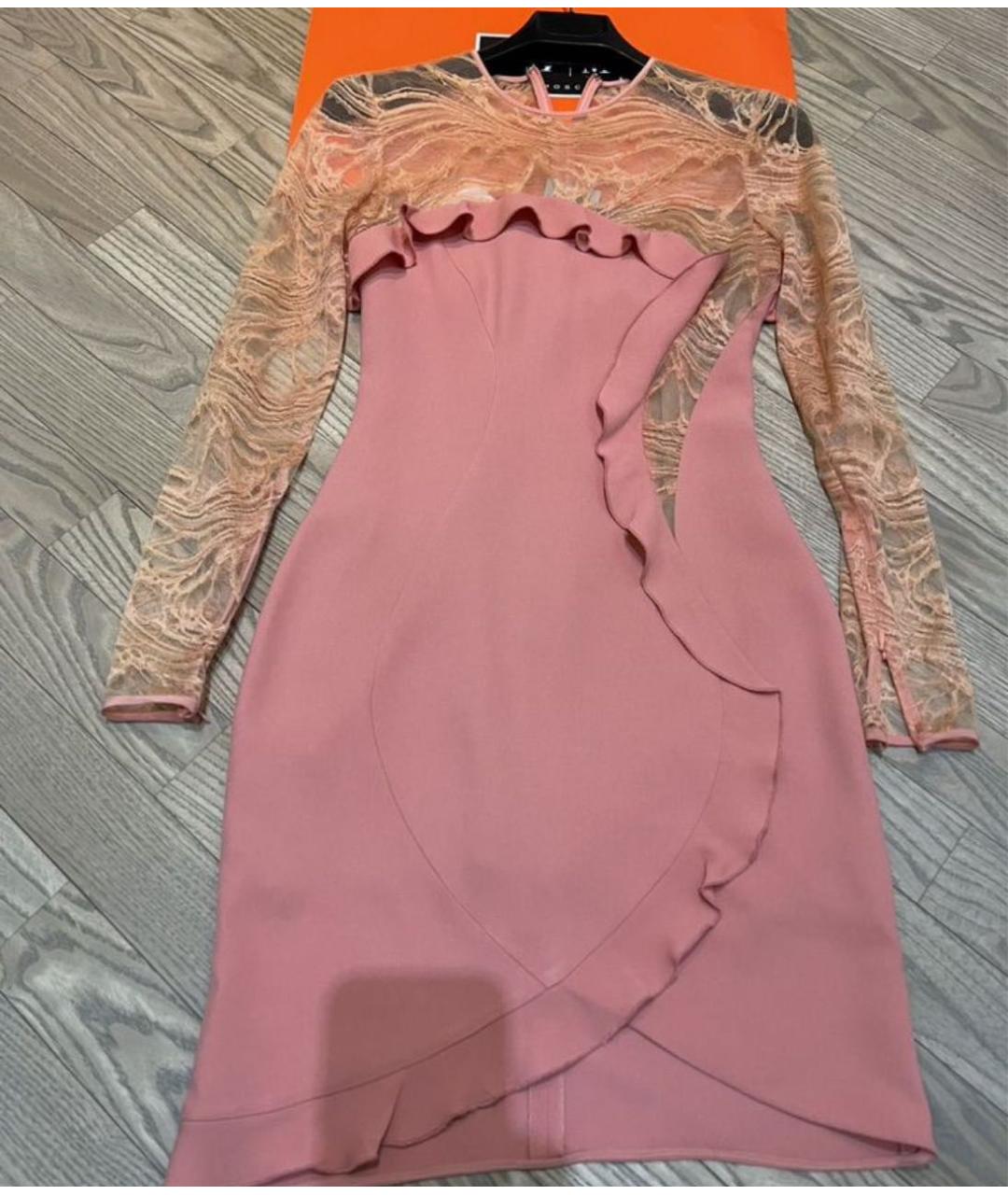 ELIE SAAB Коралловое вискозное коктейльное платье, фото 9