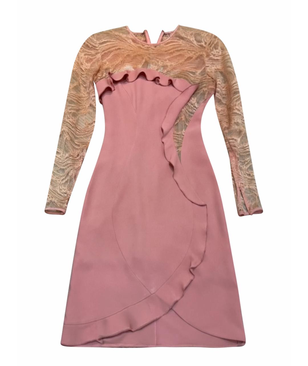 ELIE SAAB Коралловое вискозное коктейльное платье, фото 1