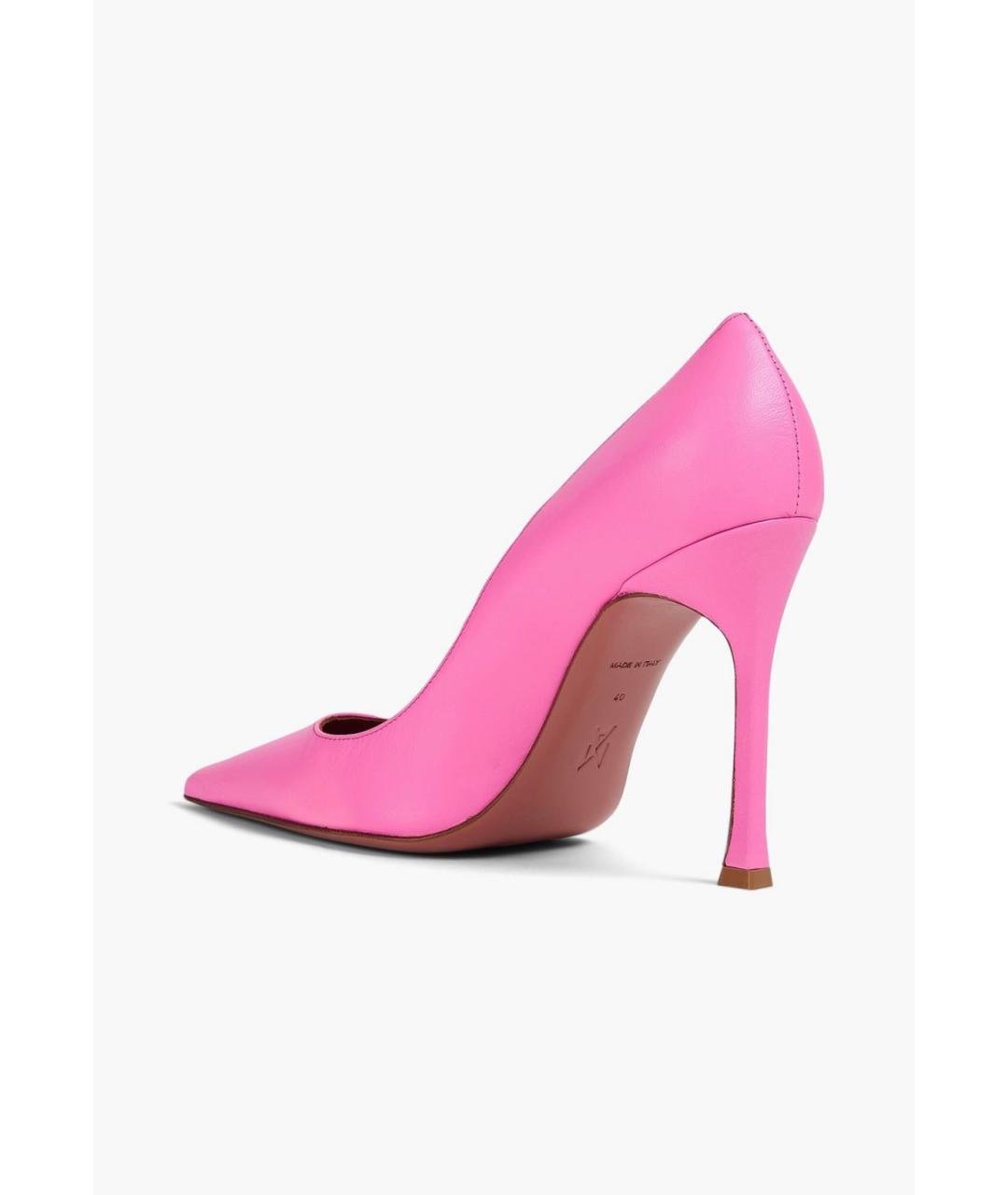 Amina Muaddi Розовые кожаные туфли, фото 3