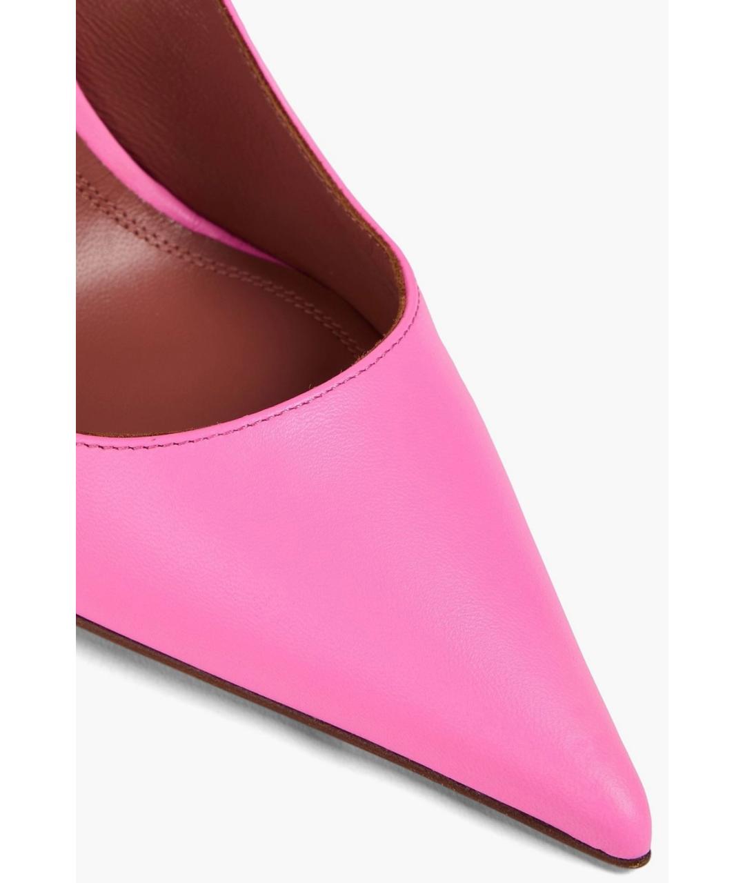 Amina Muaddi Розовые кожаные туфли, фото 4