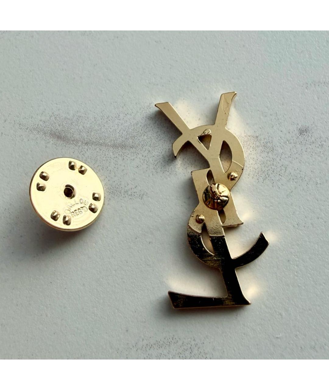 SAINT LAURENT Золотая металлическая булавка / брошь, фото 5