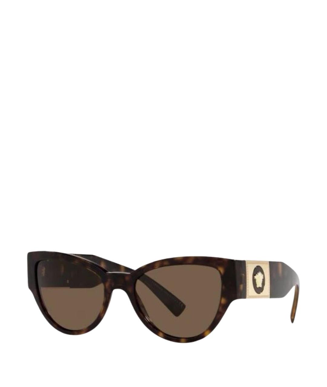 VERSACE Коричневые пластиковые солнцезащитные очки, фото 1