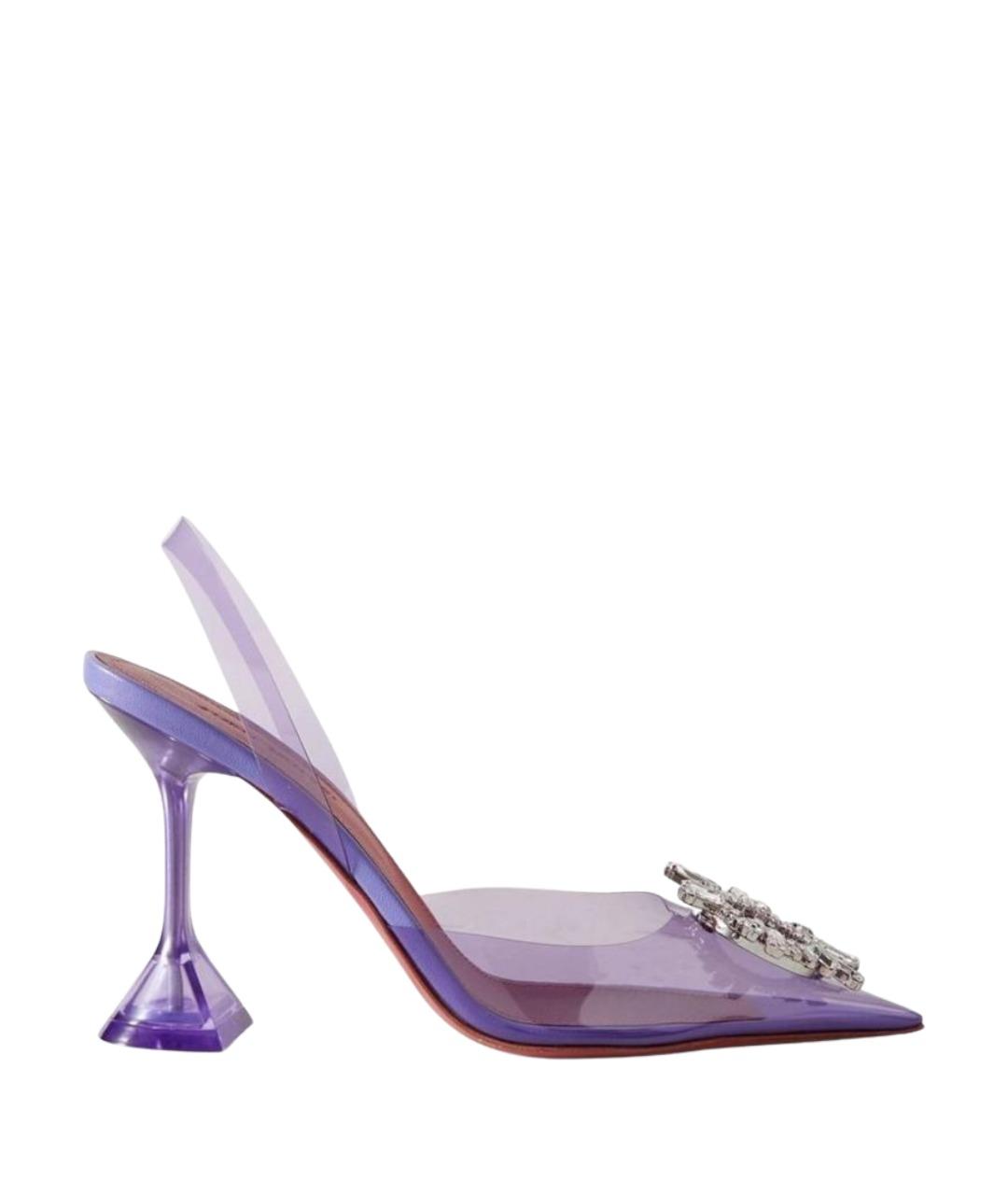 Amina Muaddi Фиолетовые мюли, фото 1