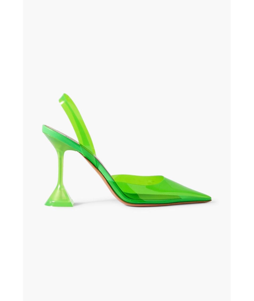 Amina Muaddi Салатовые мюли, фото 5