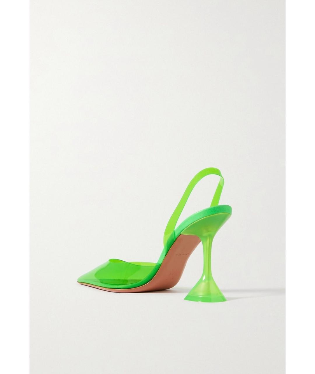 Amina Muaddi Салатовые мюли, фото 3