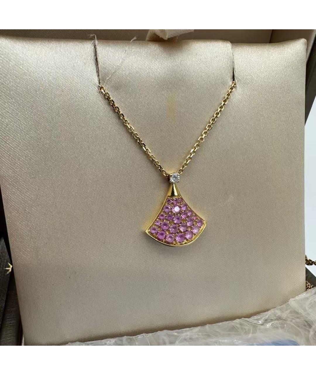 BVLGARI Розовая подвеска из розового золота, фото 5