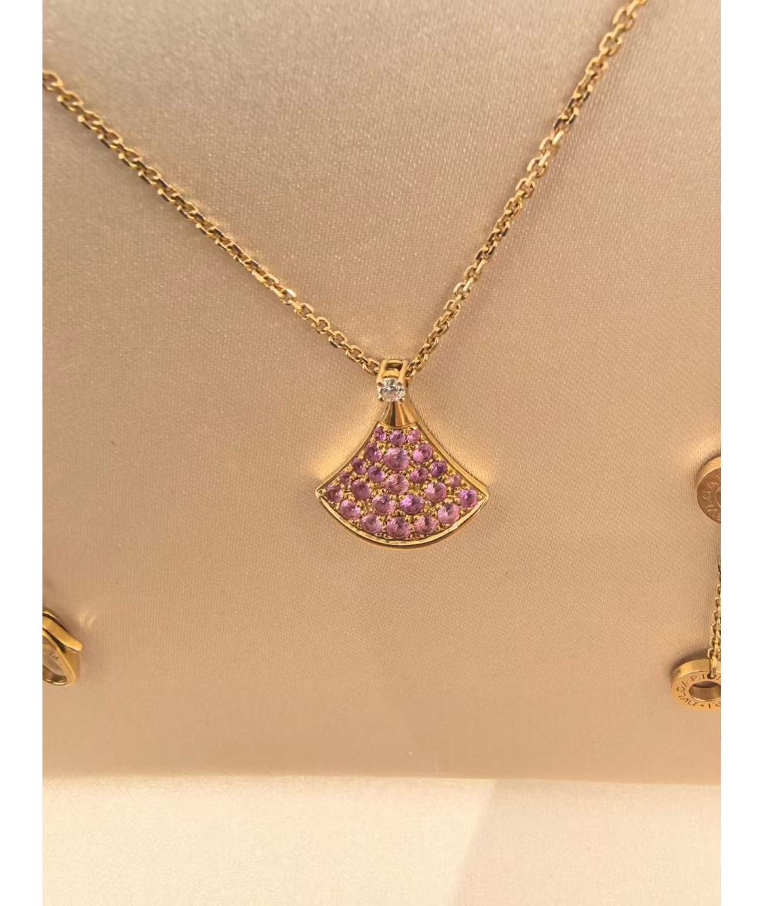 BVLGARI Розовая подвеска из розового золота, фото 3