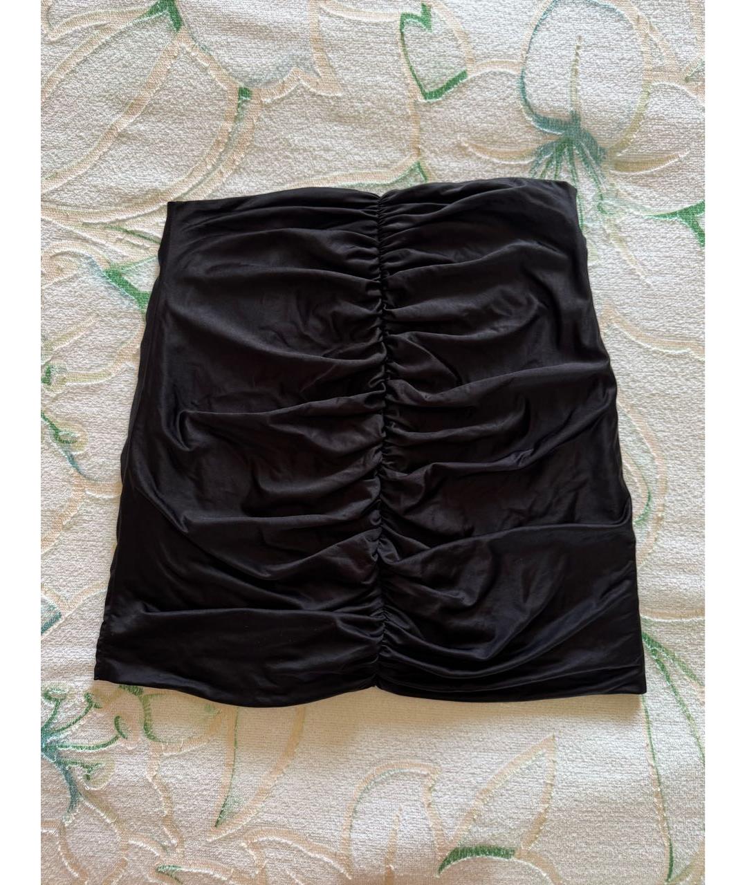 PINKO Черная ацетатная юбка мини, фото 4