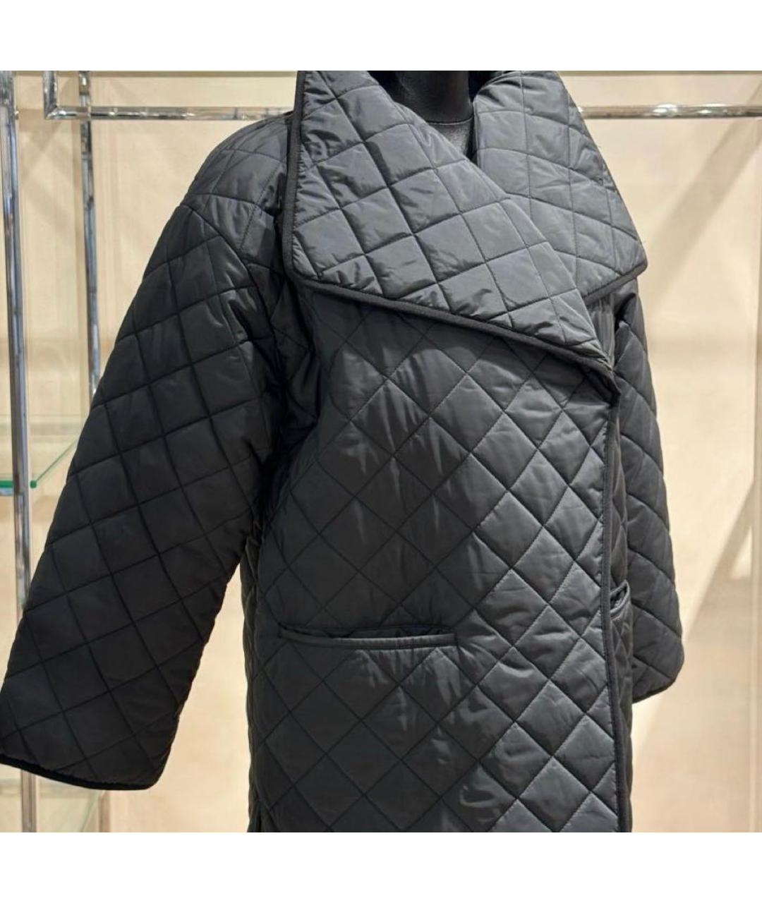 TOTEME Черное полиэстеровое пальто, фото 4