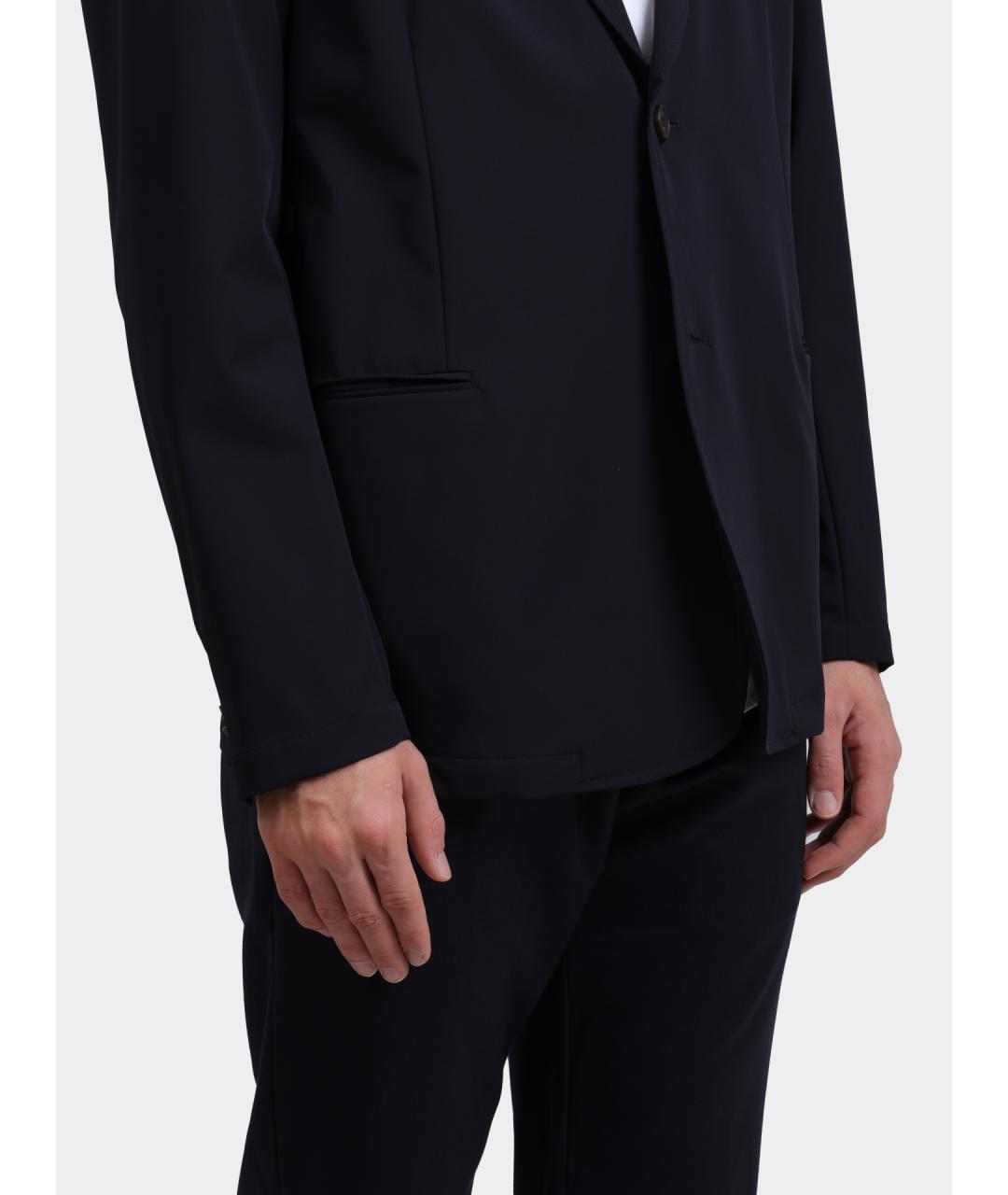 EMPORIO ARMANI Темно-синий полиамидовый пиджак, фото 4