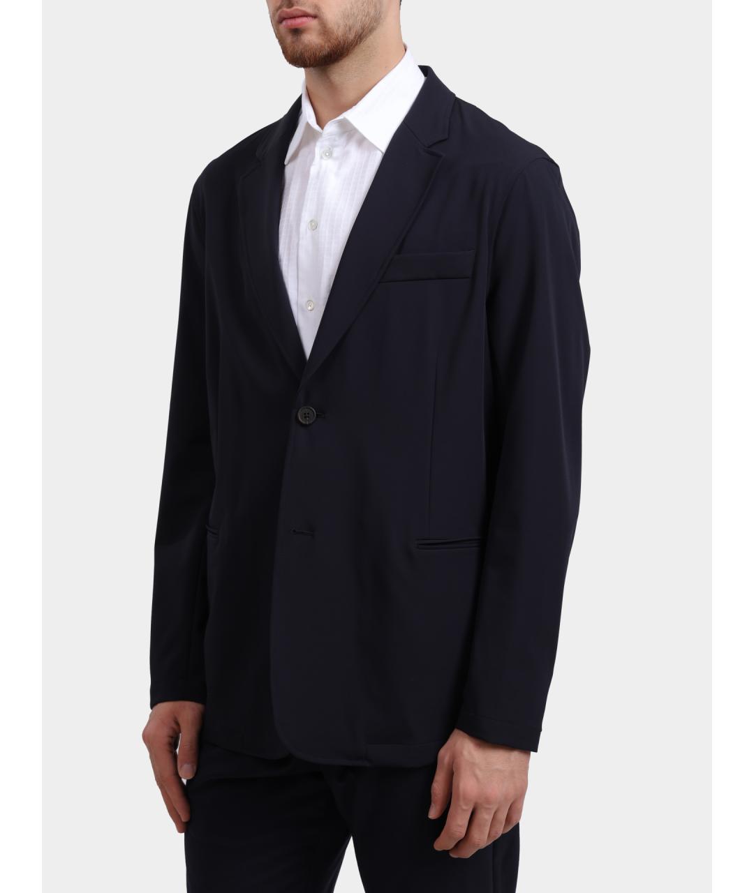 EMPORIO ARMANI Темно-синий полиамидовый пиджак, фото 3