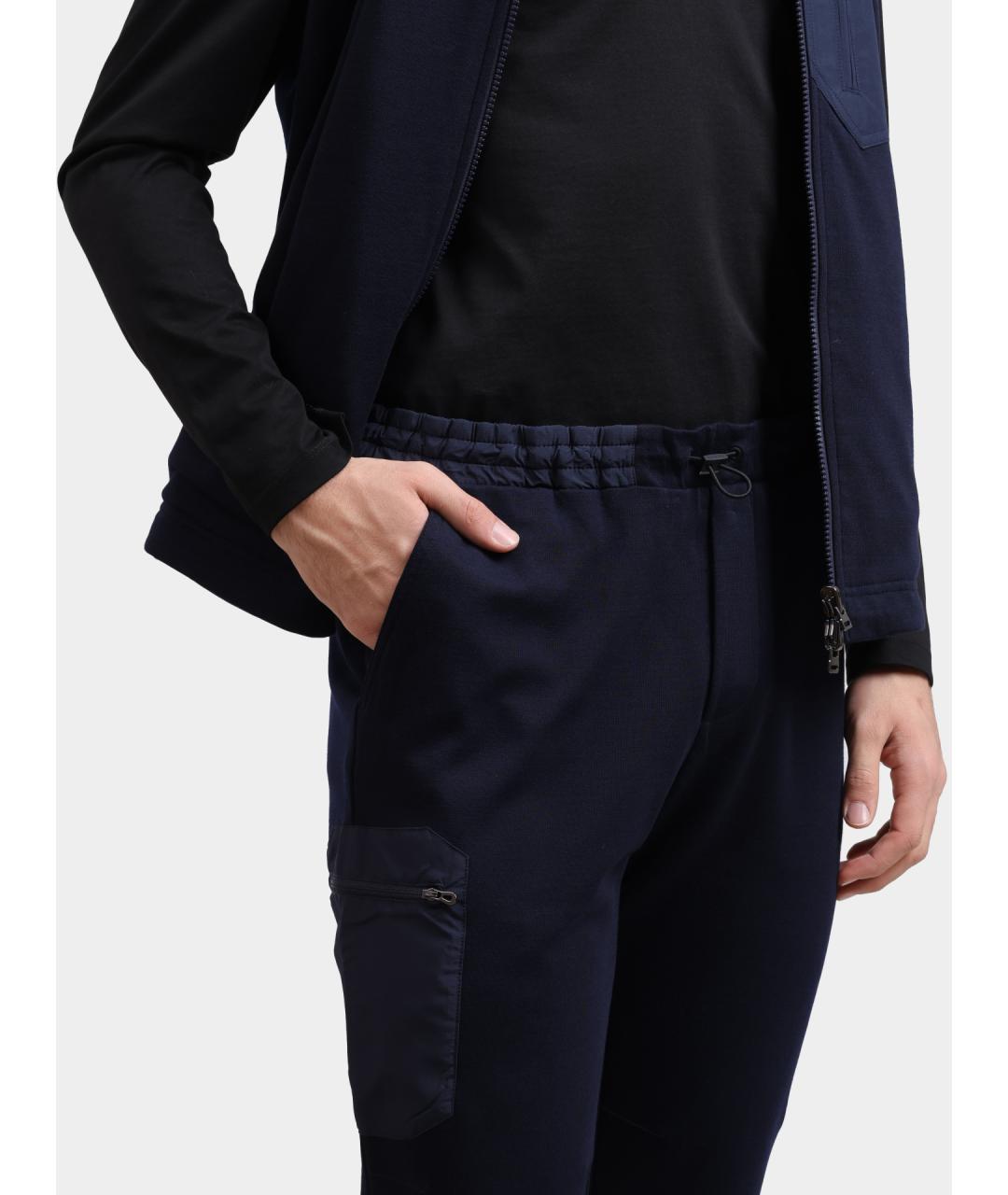 SEASE Темно-синие шерстяные повседневные брюки, фото 4