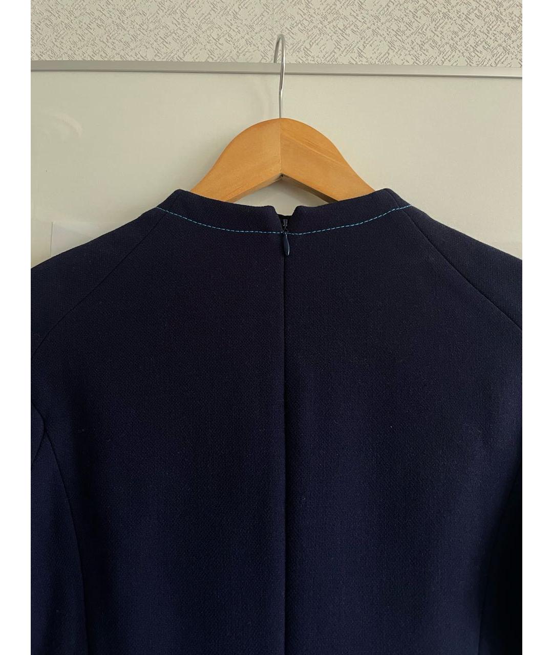 MARNI Темно-синее шерстяное повседневное платье, фото 8