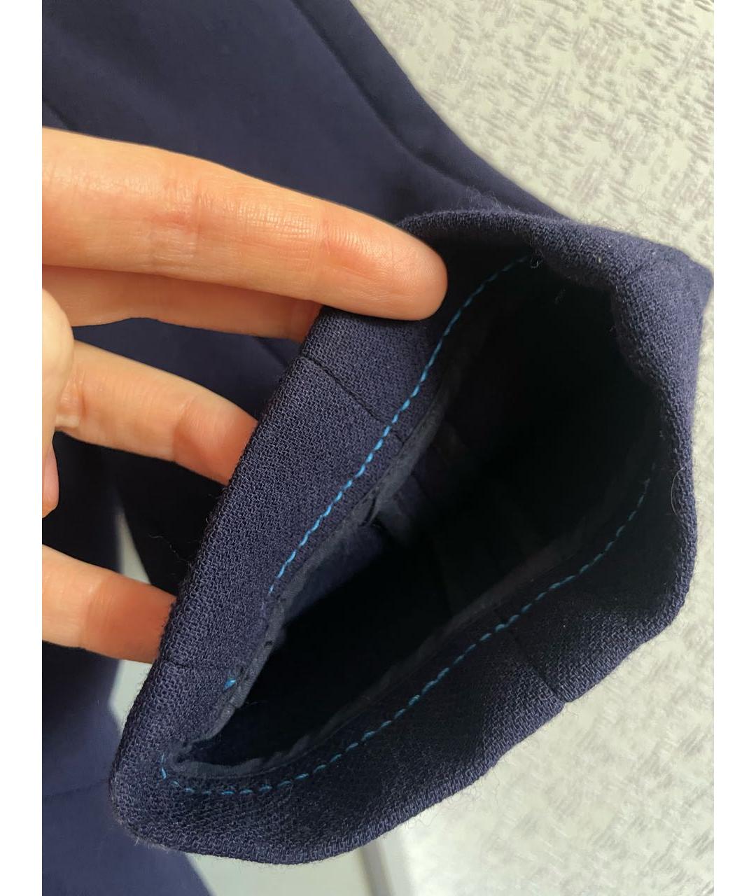 MARNI Темно-синее шерстяное повседневное платье, фото 6