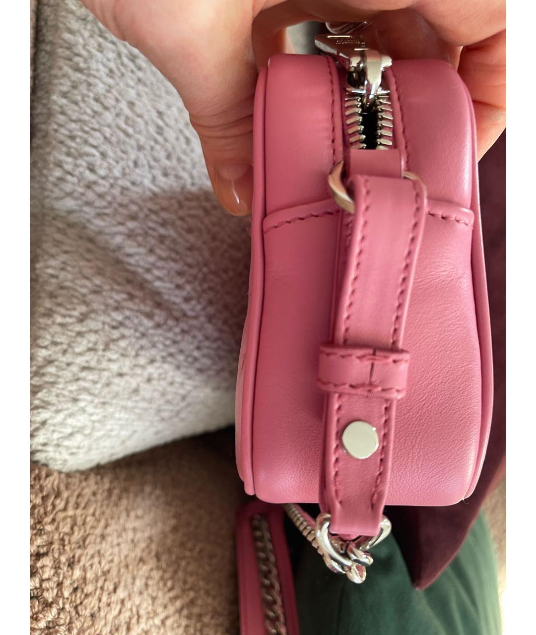 PRADA Розовая кожаная сумка через плечо, фото 8