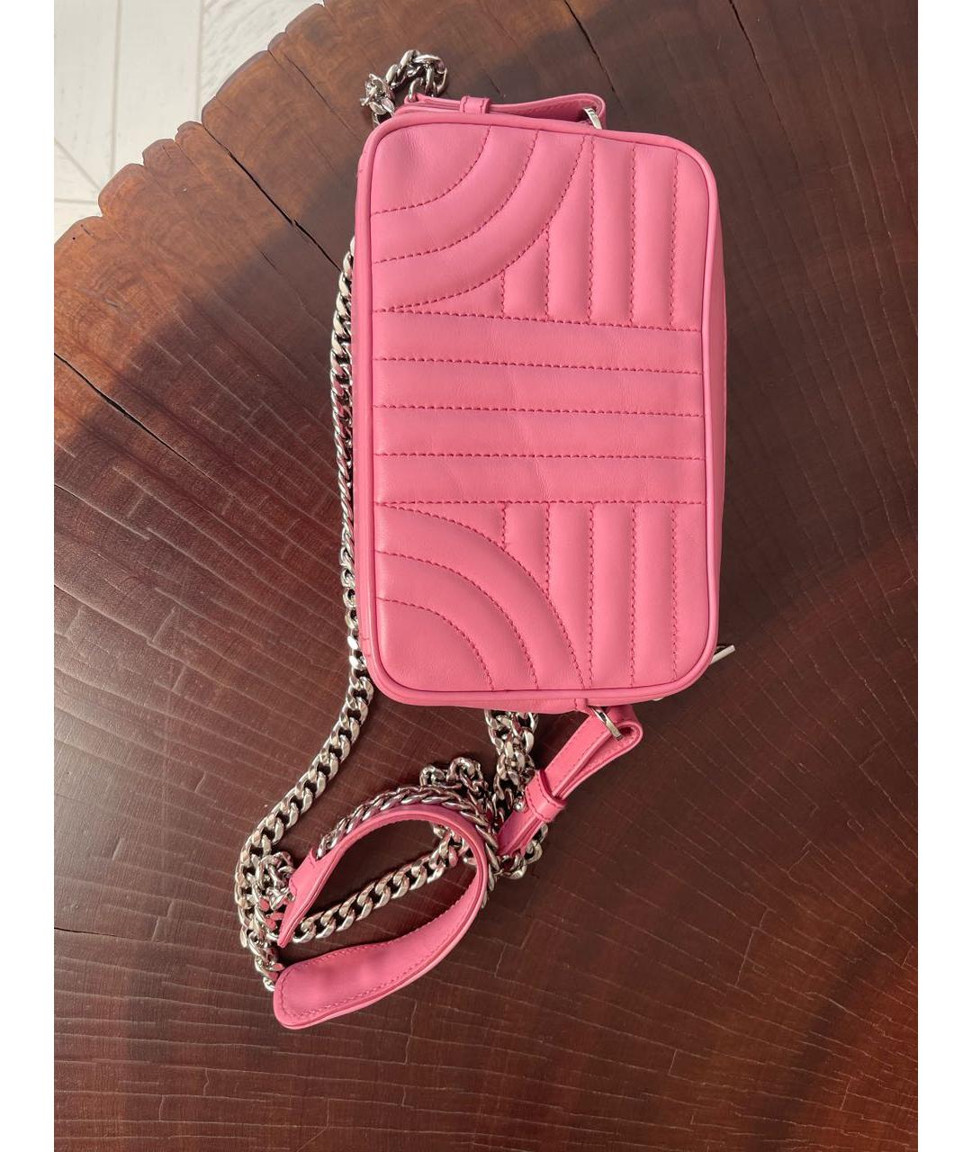 PRADA Розовая кожаная сумка через плечо, фото 2