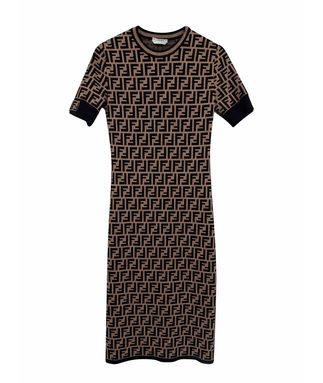 FENDI Вискозное повседневное платье, фото 1