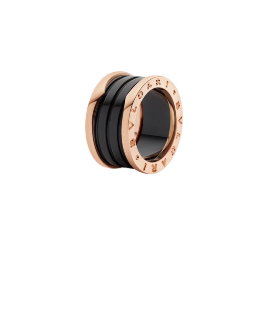BVLGARI Черное кольцо из розового золота, фото 6
