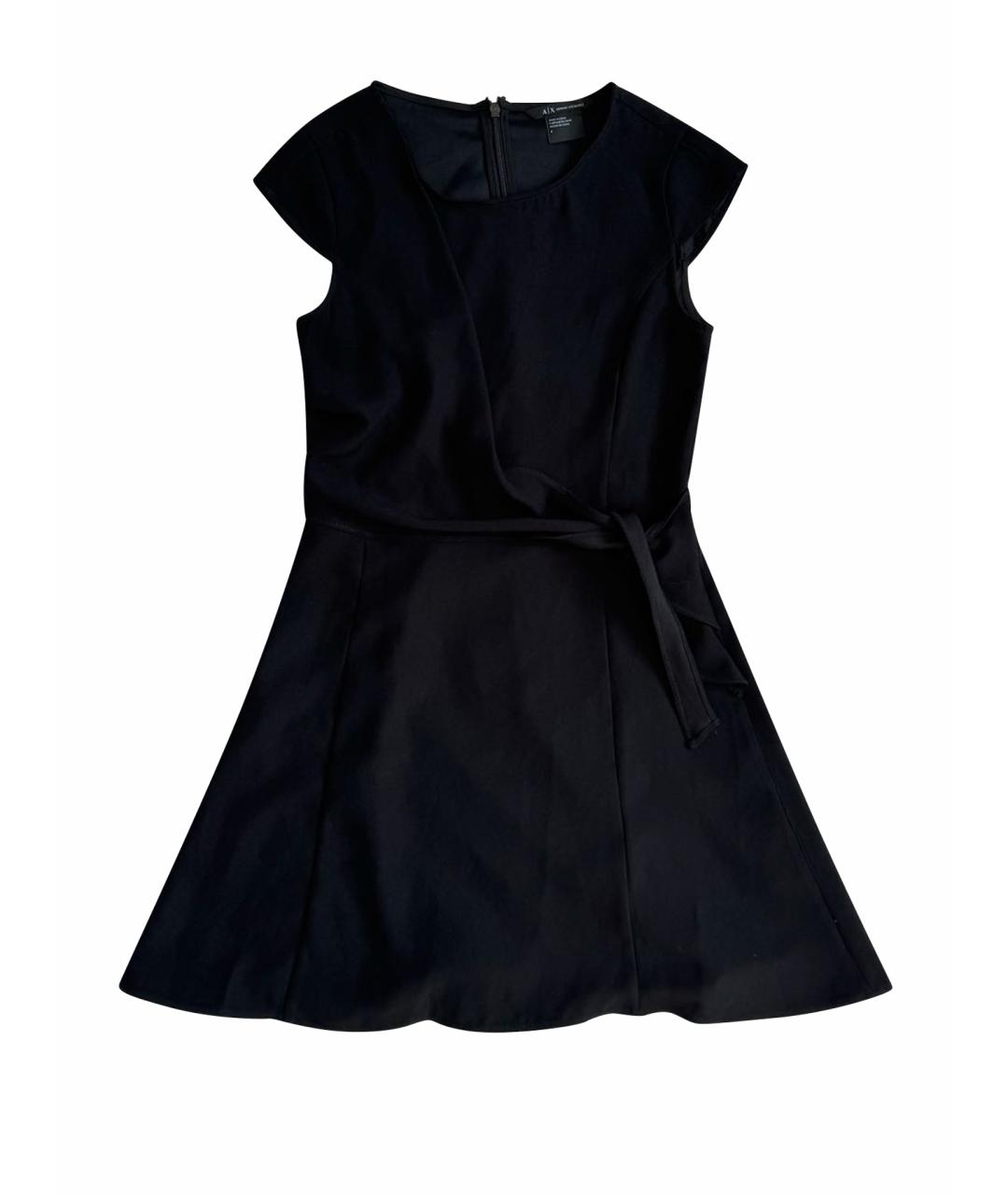 ARMANI EXCHANGE Черное полиэстеровое повседневное платье, фото 1