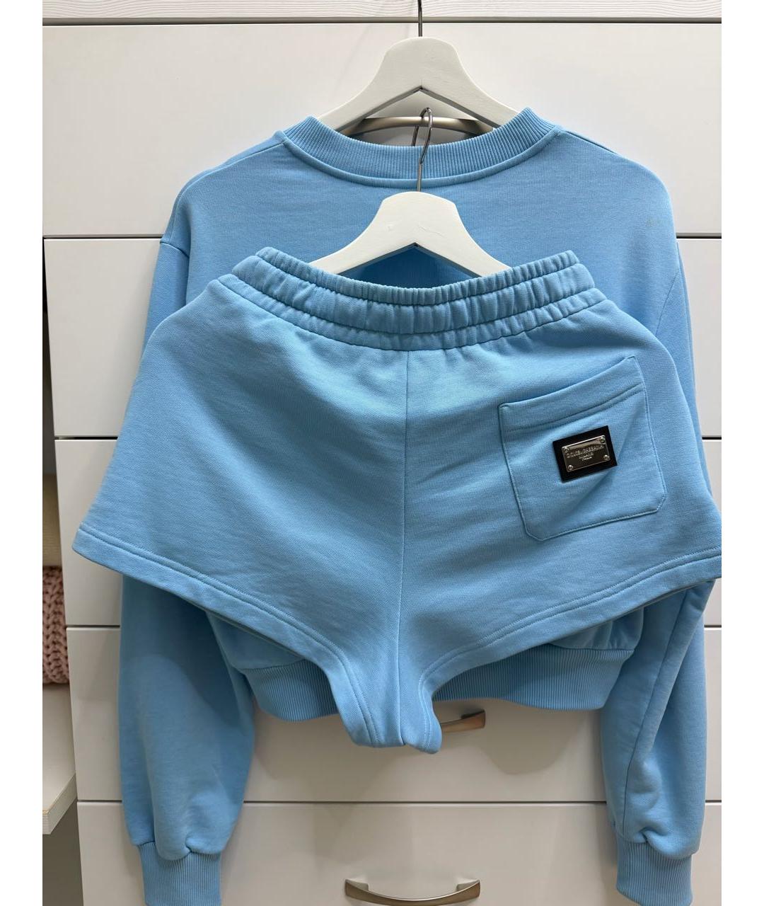 DOLCE&GABBANA Голубой хлопковый спортивные костюмы, фото 2