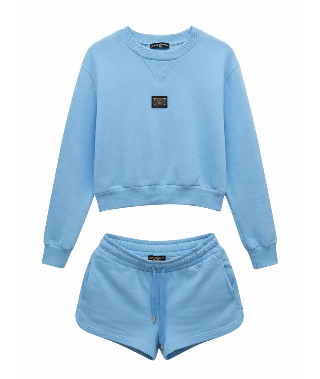 DOLCE&GABBANA Голубой хлопковый спортивные костюмы, фото 1