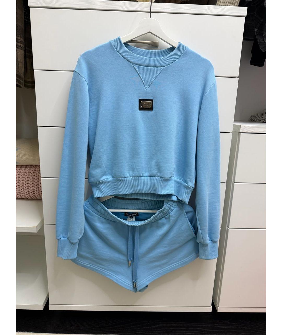 DOLCE&GABBANA Голубой хлопковый спортивные костюмы, фото 7