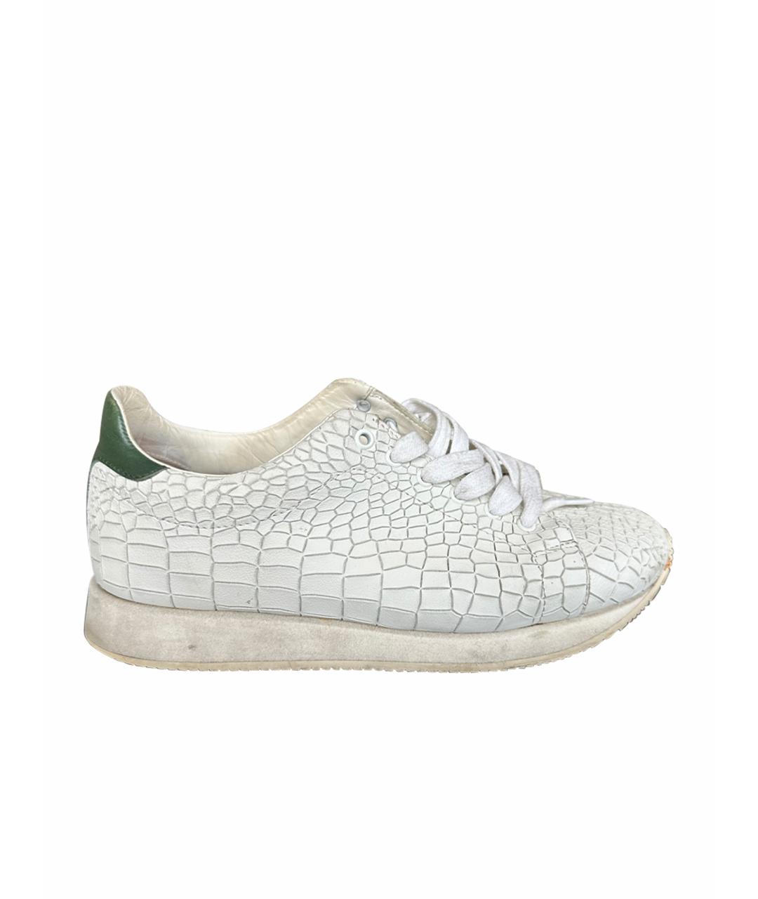 ACNE STUDIOS Белые кожаные низкие кроссовки / кеды, фото 1