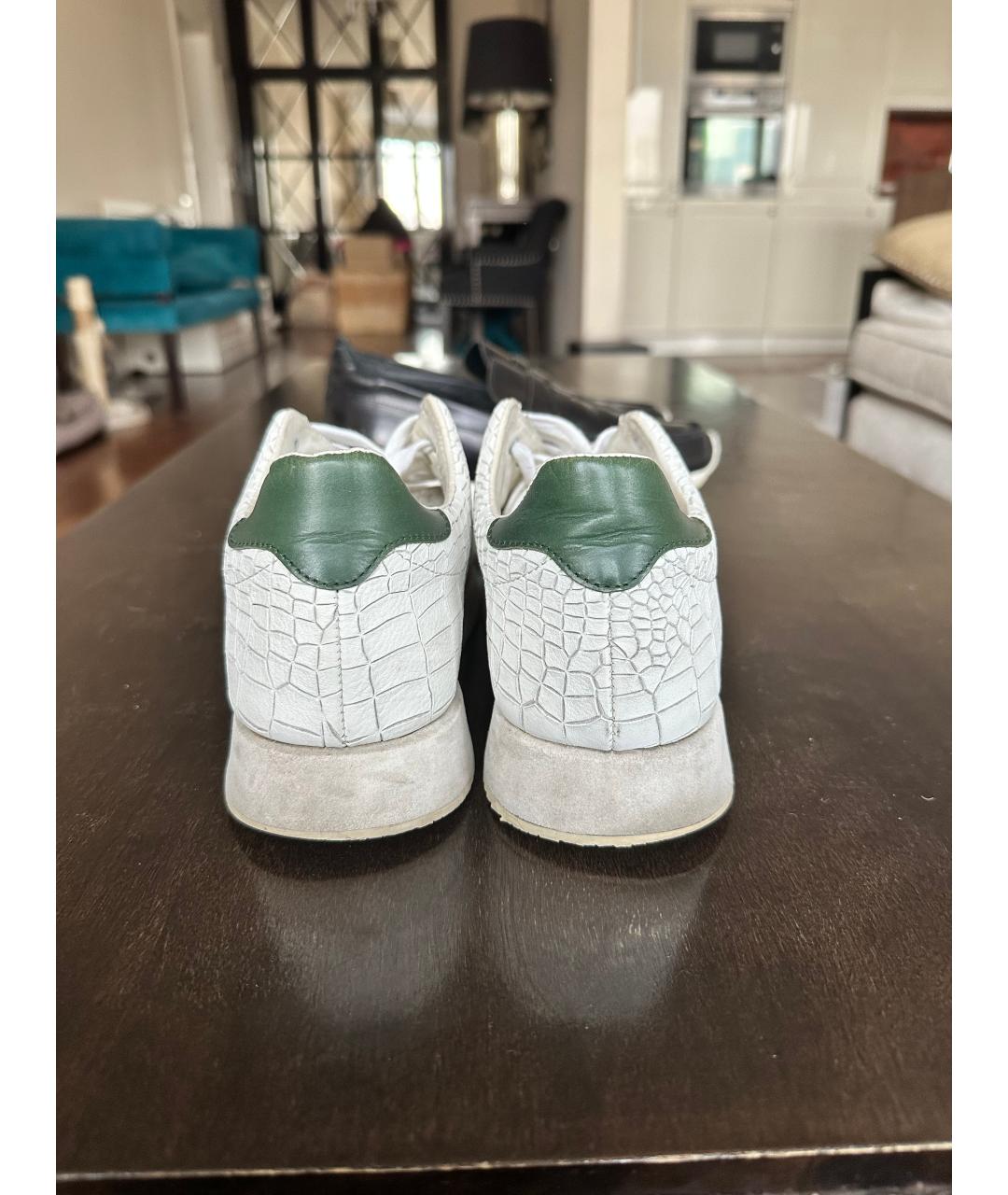 ACNE STUDIOS Белые кожаные низкие кроссовки / кеды, фото 4