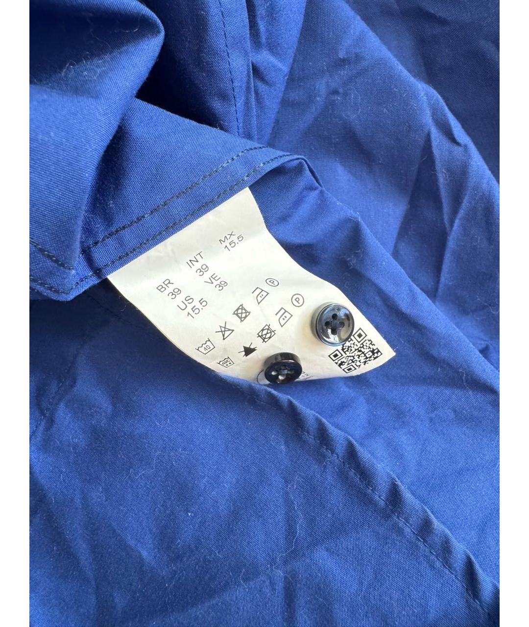 HUGO BOSS Синяя хлопковая классическая рубашка, фото 5