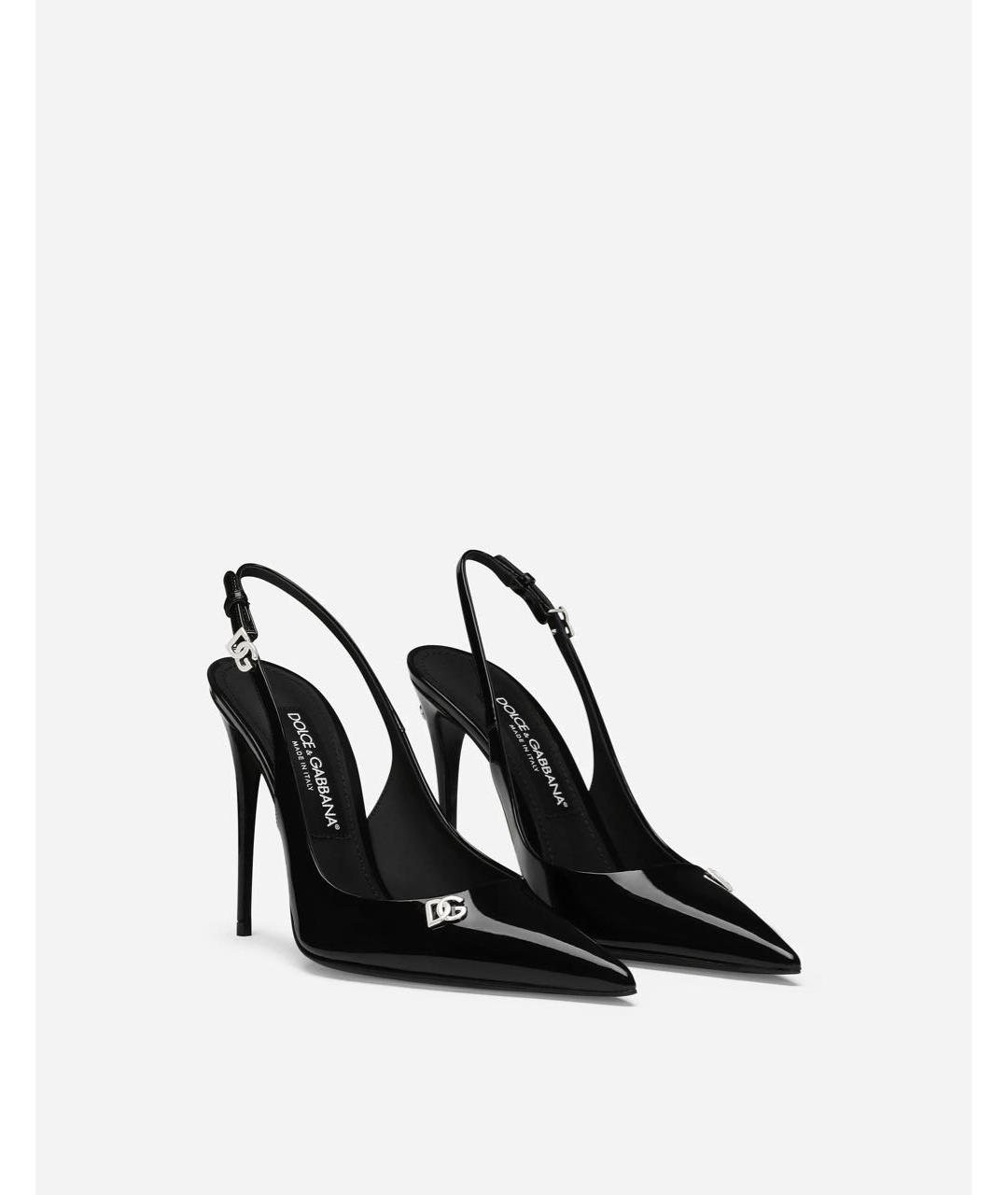 DOLCE&GABBANA Черные туфли из лакированной кожи, фото 2