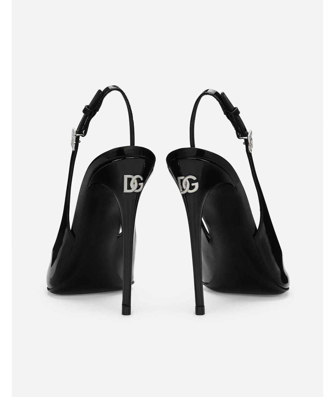 DOLCE&GABBANA Черные туфли из лакированной кожи, фото 4