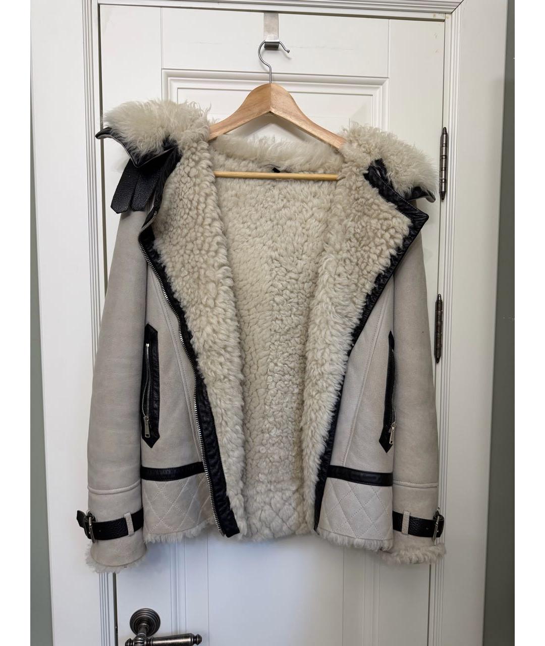 BELSTAFF Бежевая замшевая дубленка, фото 6