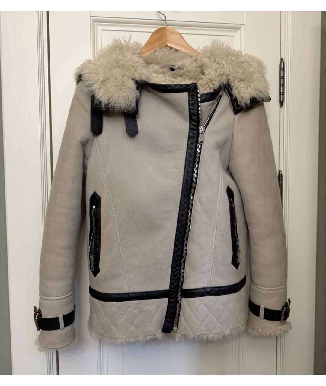 BELSTAFF Бежевая замшевая дубленка, фото 7