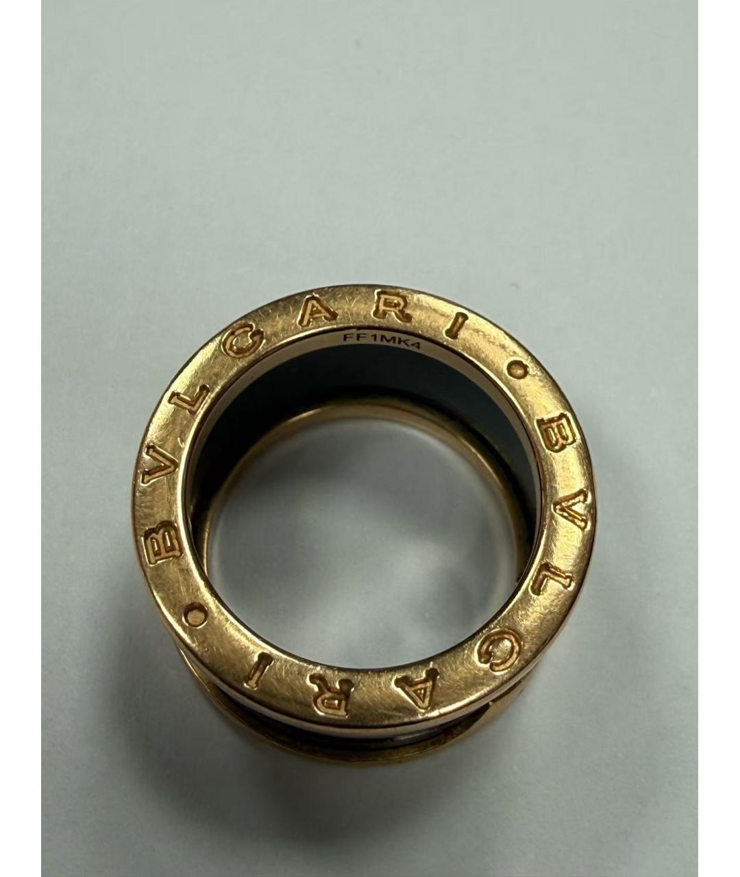BVLGARI Черное кольцо из розового золота, фото 5